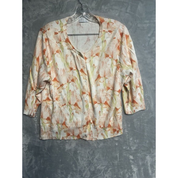 J Jill Womens Cardigan Sweater Size Large Delight‎ in The Details Cotton - Picture 1 of 6